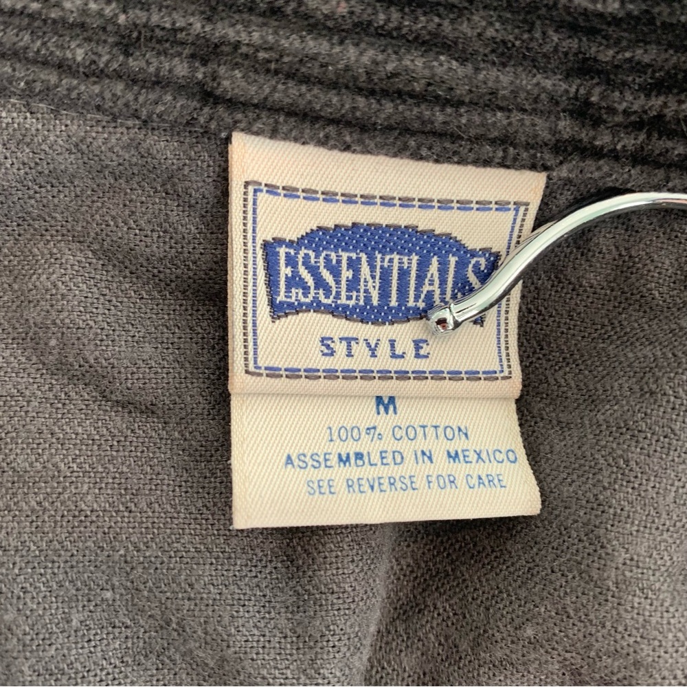 Essentials Style Black Corduroy Snap Front Oversi… - image 6